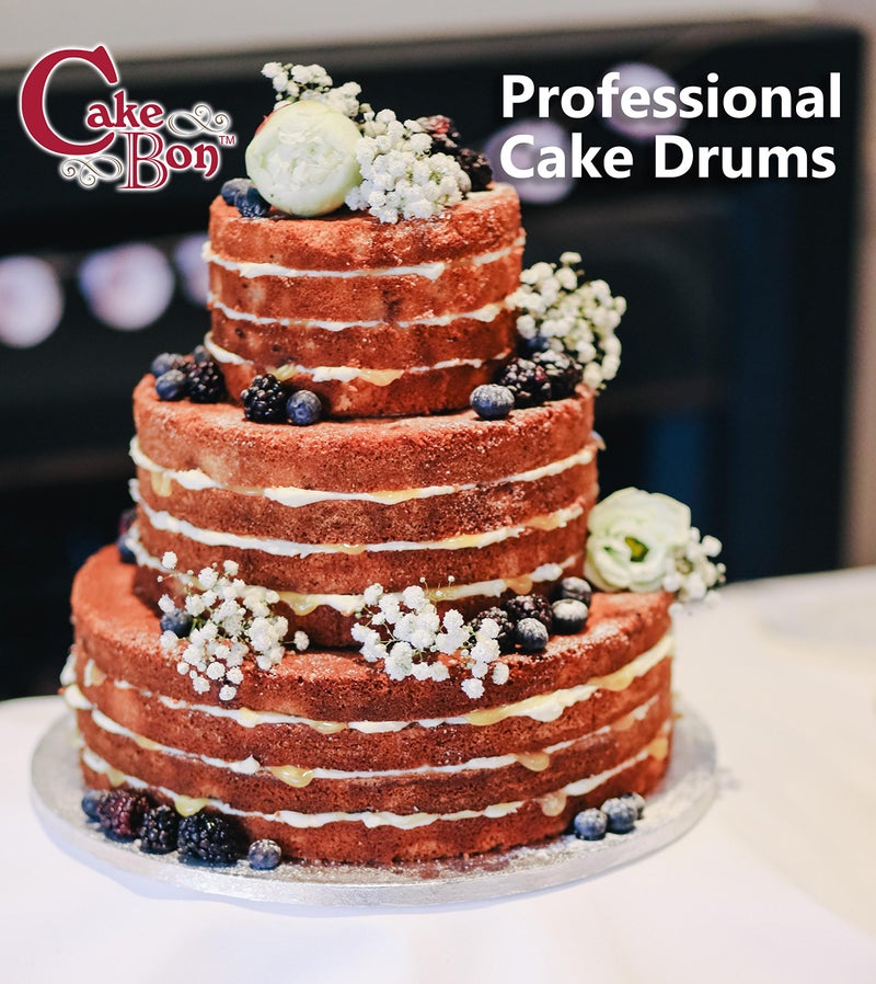 Cakebon Cake Boards Square - Sturdy 1/2 Inch Thick Drums - 12 Inch Professionally Wrapped Edges White 6-Pack - Image 3